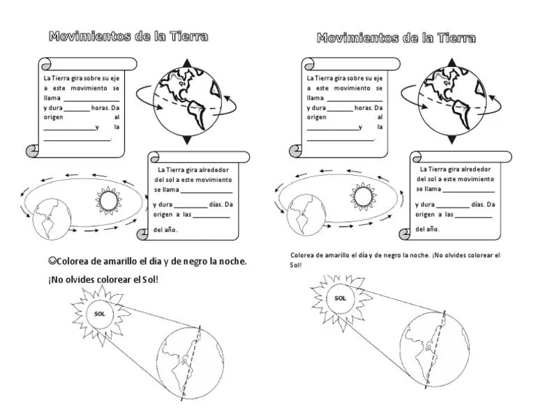 Ficha de Los Movimientos de La Tierra | PDF Ficha de Los Movimientos de La Tierra | PDF