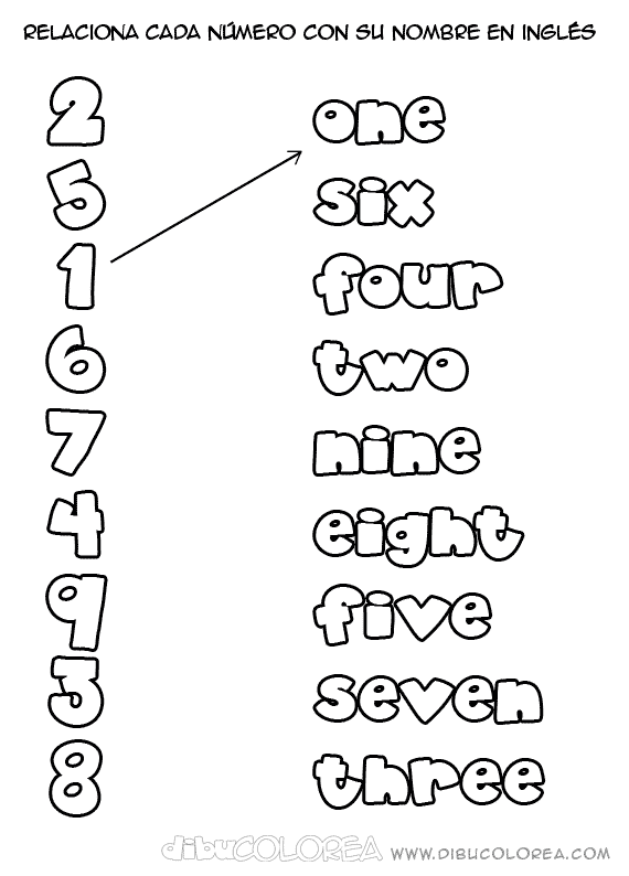 Ficha de los números del 1 al 5 en inglés. Descarga hojas de ... Ficha de los números del 1 al 5 en inglés. Descarga hojas de ...
