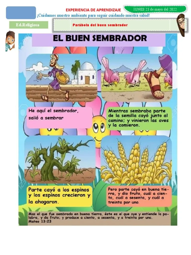 Ficha de Parábola Del Sembrador | PDF