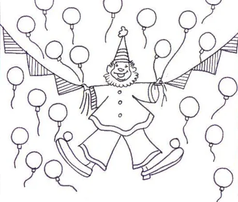 Ficha: payaso con globos | Recurso educativo 48990 - Tiching Ficha: payaso con globos | Recurso educativo 48990 - Tiching