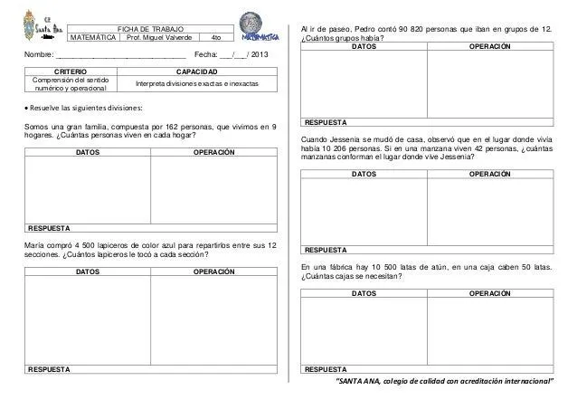 Ficha de trabajo problemas ii