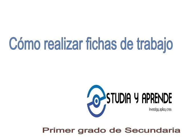 Cómo hacer fichas de trabajo