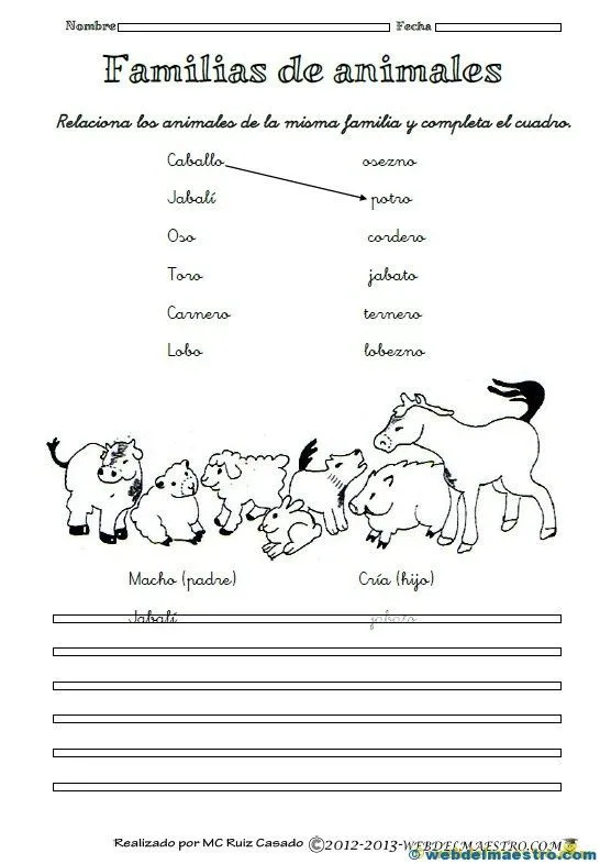 fichas de animales para primero de primaria Archives - Web del maestro