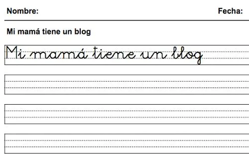 Fichas de caligrafía | MI MAMÁ TIENE UN BLOG Fichas de caligrafía | MI MAMÁ TIENE UN BLOG