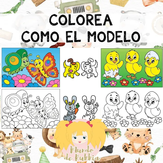 Fichas para colorear según modelo | Mundo de Rukkia Fichas para colorear según modelo | Mundo de Rukkia