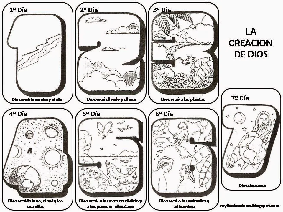 Fichas de la creación para imprimir | Material para maestros ... Fichas de la creación para imprimir | Material para maestros ...