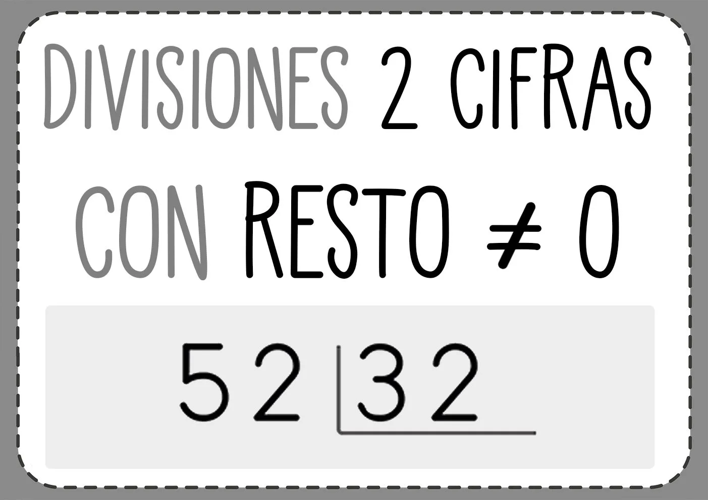Fichas de Divisiones de 2 Cifras | Para IMPRIMIR y Resolver Fichas de Divisiones de 2 Cifras | Para IMPRIMIR y Resolver