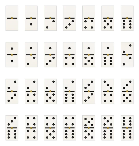 Fichas de dominó — Vector stock © noche0 #46211959