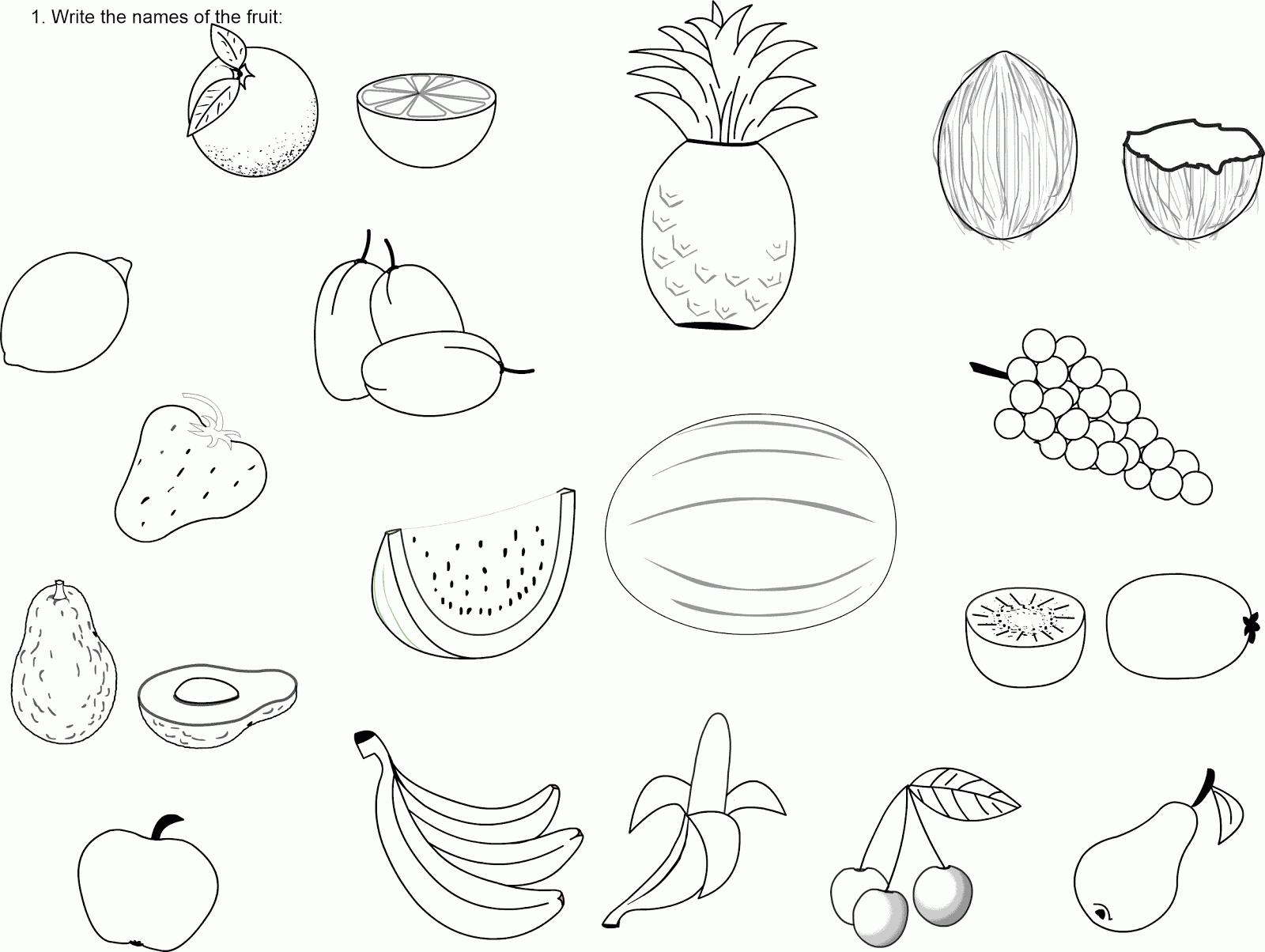 Fichas de frutas en inglés para imprimir - Imagui Fichas de frutas en inglés para imprimir - Imagui