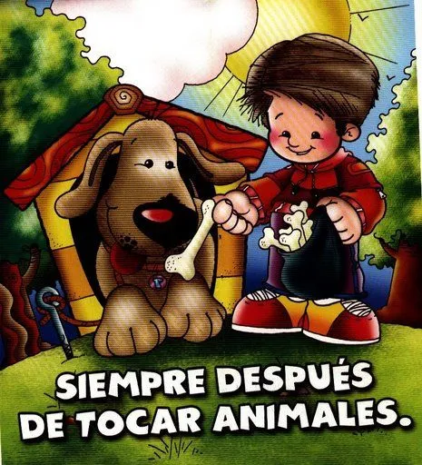 FICHAS DE HABITOS - LAVARSE LAS MANOS DESPUES DE TOCAR ANIMALES ...