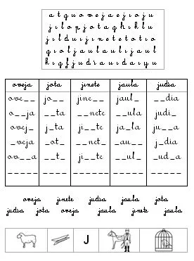 Fichas imprimibles de lectoescritura | 9 l e t r a s