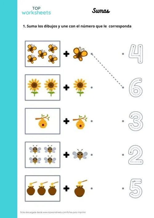 Fichas para imprimir de sumas | TopWorksheets Fichas para imprimir de sumas | TopWorksheets