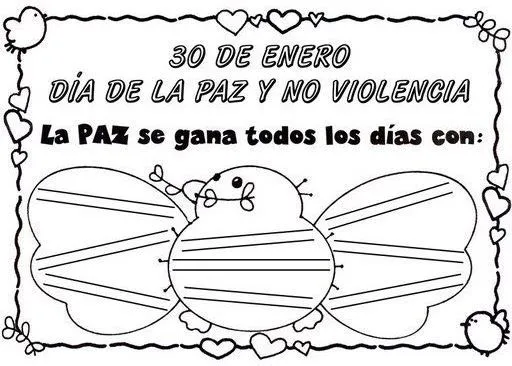 Fichas Infantiles: Cartel infantil para imprimir paz Fichas Infantiles: Cartel infantil para imprimir paz