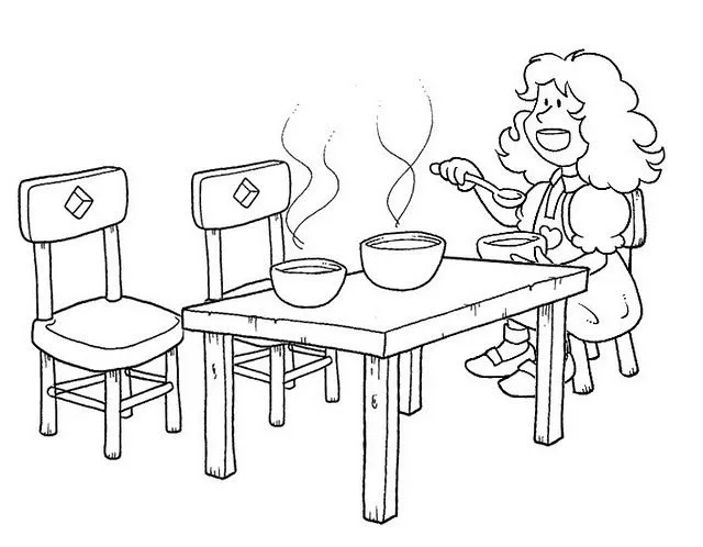 Fichas Infantiles: Dibujos para colorear de ricitos de oro Fichas Infantiles: Dibujos para colorear de ricitos de oro
