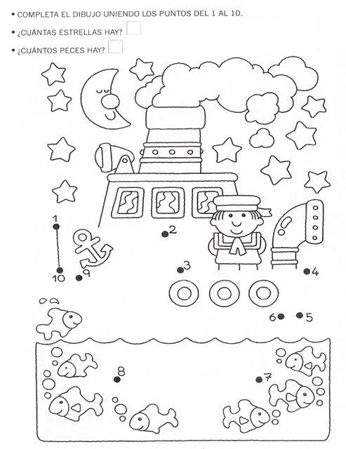 Fichas Infantiles: Fichas para contar y colorear Fichas Infantiles: Fichas para contar y colorear