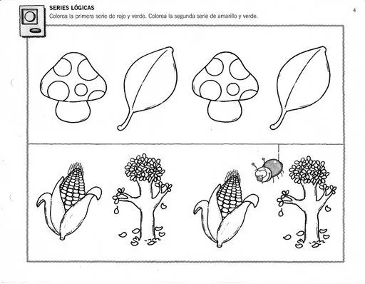 Fichas Infantiles: Fichas de series para infantil