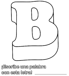 Fichas Infantiles: Letra B para colorear