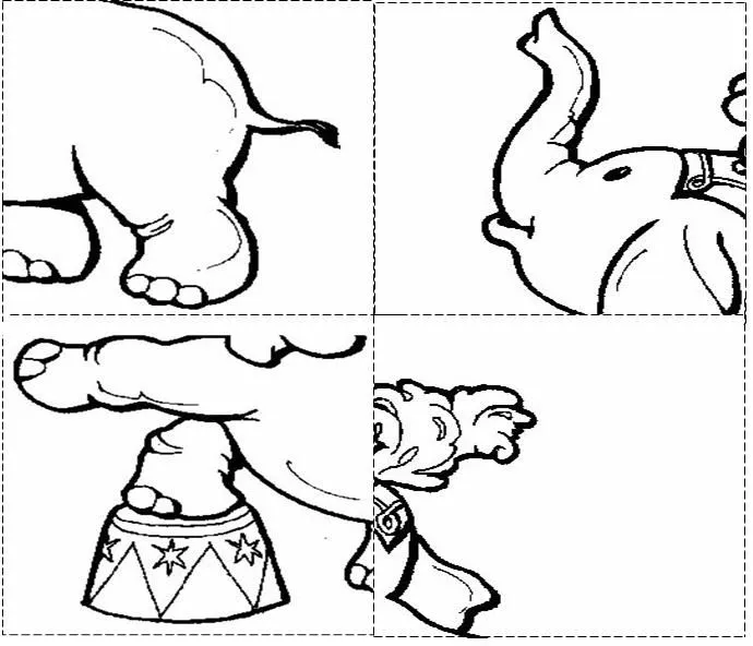 Fichas Infantiles: Puzzles infantiles para colorear Fichas Infantiles: Puzzles infantiles para colorear