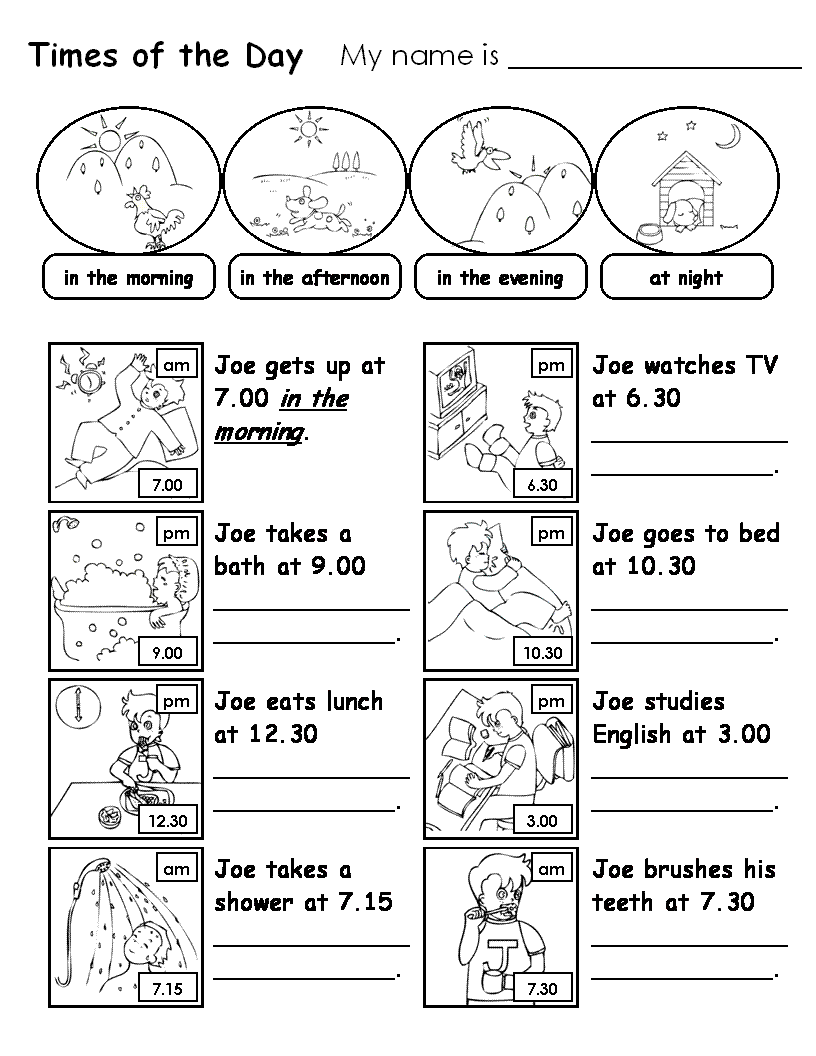 Fichas de inglés