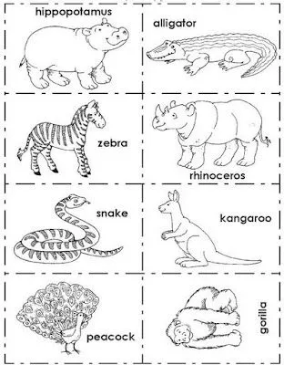 FICHAS DE INGLES - LOS ANIMALES DEL ZOOLÓGICO 2 : FICHAS PARA NIÑOS FICHAS DE INGLES - LOS ANIMALES DEL ZOOLÓGICO 2 : FICHAS PARA NIÑOS
