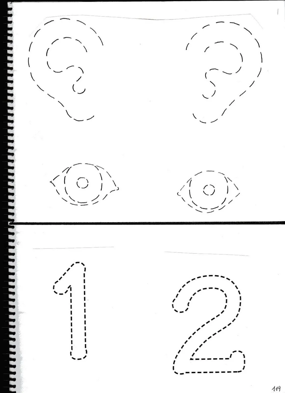 Fichas de inglés: Ficha Face 11: Ears and eyes Fichas de inglés: Ficha Face 11: Ears and eyes
