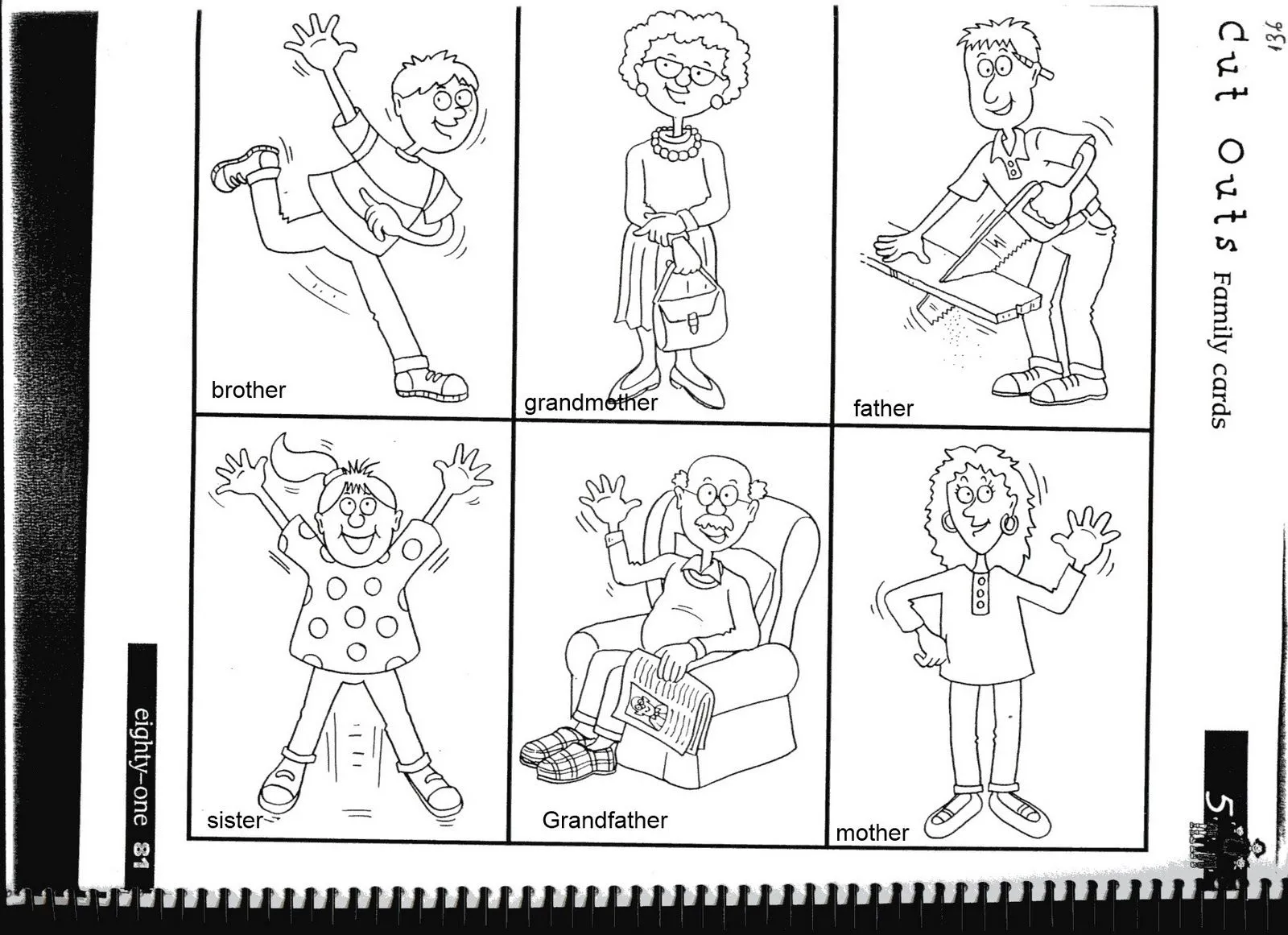 Fichas de inglés: Ficha Family 1: Family Cards