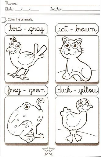 Fichas de Inglés para niños: Fichas de animales en inglés- Fichas de Inglés para niños: Fichas de animales en inglés-