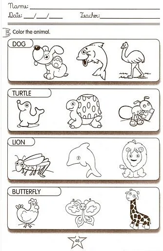 Fichas de Inglés para niños: Fichas de animales en inglés- Fichas de Inglés para niños: Fichas de animales en inglés-