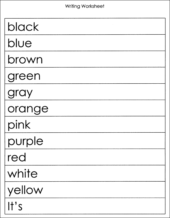Fichas de Inglés para niños: Fichas de los colores en inglés Fichas de Inglés para niños: Fichas de los colores en inglés