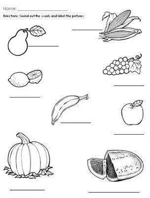 Fichas de Inglés para niños: Fichas de las frutas en inglés Fichas de Inglés para niños: Fichas de las frutas en inglés