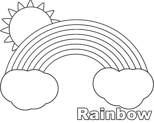 Fichas de Inglés para niños: Printables Rainbows