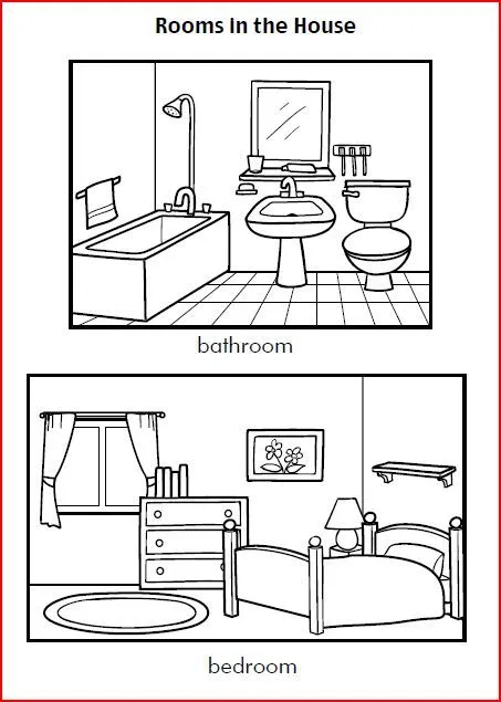 Fichas de Inglés para niños: Rooms in the house Fichas de Inglés para niños: Rooms in the house