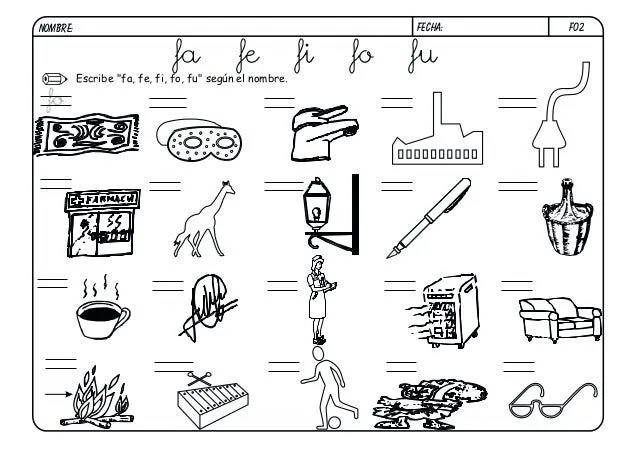 Fichas lectoescritura boo