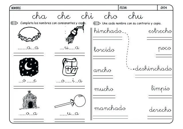Fichas lectoescritura boo