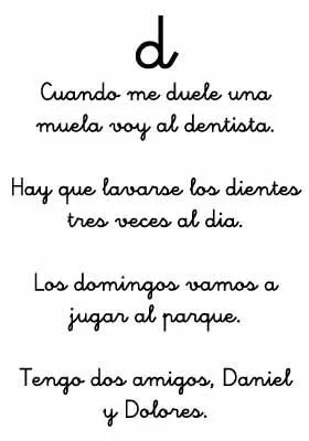 FICHAS DE LECTURA – FRASES para niños