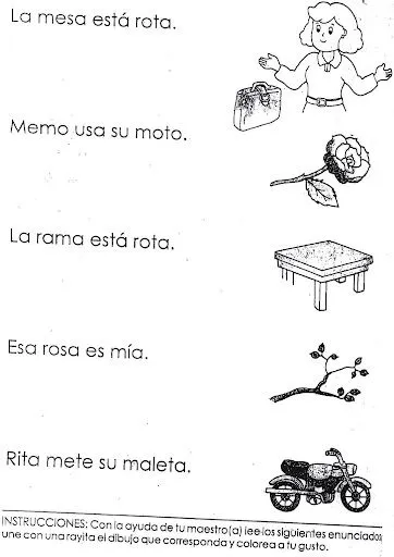 FICHAS DE LECTURA PARA NIÑOS