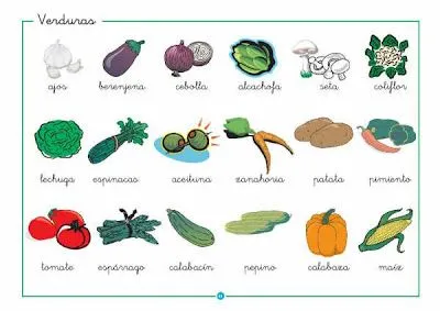 FICHAS DE LENGUAJE - LAS VERDURAS : FICHAS PARA NIÑOS FICHAS DE LENGUAJE - LAS VERDURAS : FICHAS PARA NIÑOS