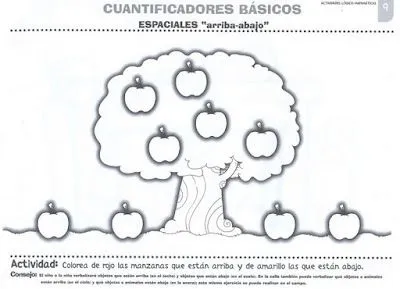 FICHAS DE MATEMATICAS - CUANTIFICADORES BÁSICOS ESPACIALES "ARRIBA ... FICHAS DE MATEMATICAS - CUANTIFICADORES BÁSICOS ESPACIALES "ARRIBA ...
