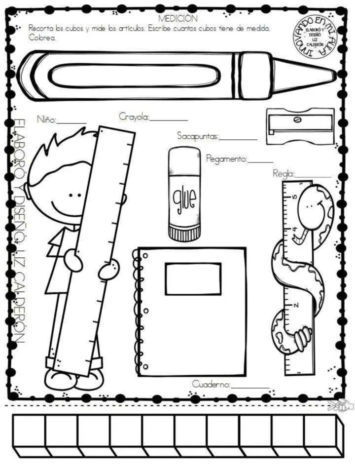 Fichas para medir y contar – Imagenes Educativas Fichas para medir y contar – Imagenes Educativas