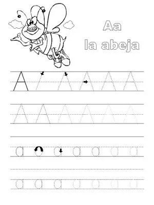 EJERCICIOS DE CALIGRAFÍA PRIMARIA LA A : FICHAS PARA NIÑOS