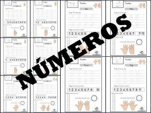 Fichas de Números para conocer y trabajar la grafomotricidad Hemos ... Fichas de Números para conocer y trabajar la grafomotricidad Hemos ...