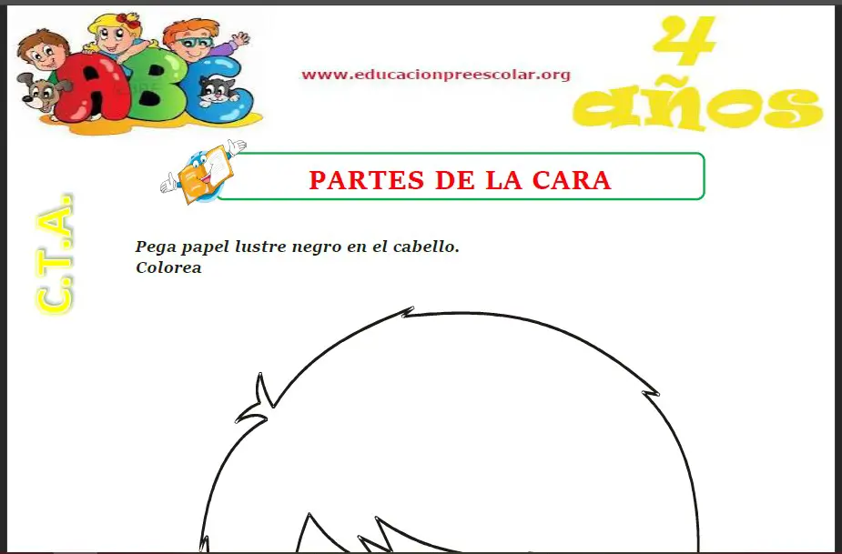 Fichas Partes De La Cara Para Niños de 4 Años — Educación Preescolar Fichas Partes De La Cara Para Niños de 4 Años — Educación Preescolar