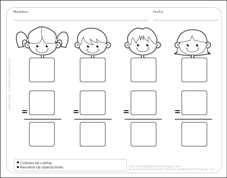 Fichas para preescolar: 2 de 3 plantillas para preescolar ...