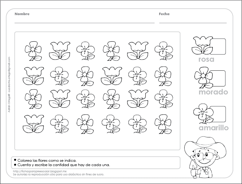 Actividades de numeros preescolar para imprimir - Imagui