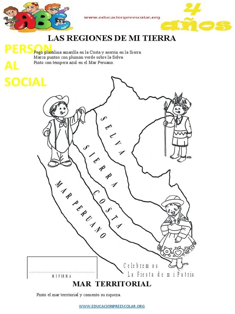 Fichas de Las Regiones Del Peru para Niños de 4 Años | PDF Fichas de Las Regiones Del Peru para Niños de 4 Años | PDF