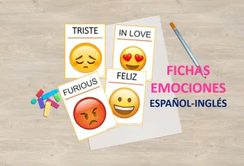 Fichas o tarjetas de emociones para imprimir con emojis. Español e inglés. - Aprendiendo con Julia Fichas o tarjetas de emociones para imprimir con emojis. Español e inglés. - Aprendiendo con Julia
