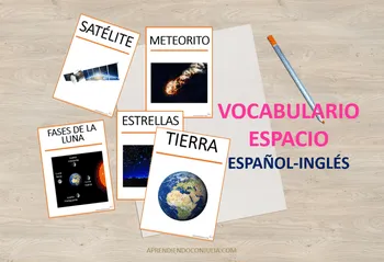 Fichas de vocabulario del espacio. Proyecto del universo - Aprendiendo con Julia Fichas de vocabulario del espacio. Proyecto del universo - Aprendiendo con Julia