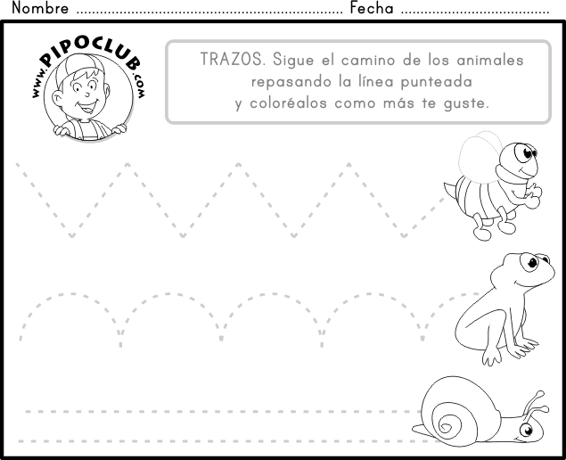 Trazos #fichas #preescritura #escritura #trazar #Colorear #niños ... Trazos #fichas #preescritura #escritura #trazar #Colorear #niños ...