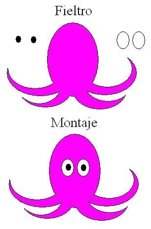  ... fieltro de animales. Pulpo de fieltro. Patrones gratis para imprimir