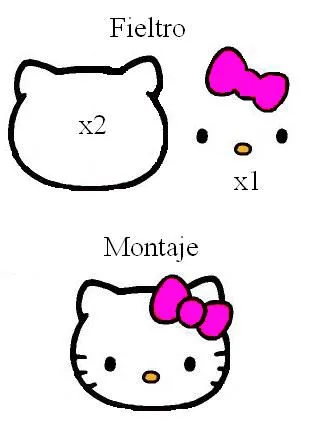 ... de fieltro de Hello Kitty fáciles de hacer y gratis para imprimir ... de fieltro de Hello Kitty fáciles de hacer y gratis para imprimir